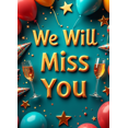 thumbnail image 5 of LUUFILx We Will Miss You Banner Background Backdrop Party Decorations Farewell Balloons Confetti Celebration Supplies Event Props Party Enthusiast Decor, 5 of 7