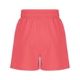 thumbnail image 5 of Kureaily Girls Summer Shorts Feel Elastic Waist With For Big Kids And Tweens Athletic Play Shorts ,Solid Color Basic Casual ShortsSize 13-14 Years ,Red, 5 of 5