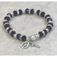 thumbnail image 3 of Sparkle Bead Rosary Bracelet with Strass Crystals. Miraculous Medal and Crucifix., 3 of 6