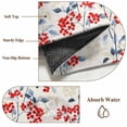 thumbnail image 6 of 3'x5' Area Rugs, Red Flowers Indoor Outdoor Area Rug for Living Room Bedroom, Country Spring Botanical Floral Leaves Herbs Washable Bathroom Rugs Kitchen Floor Carpet Mats Home Decor Aesthetic, 6 of 8