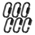 thumbnail image 1 of Uxcell 6-Pack Chain Quick Links, M6 Electroplated Iron 2.28 Inch Heavy Chain Connector Link 33Lbs Weight Capacity, 1 of 6