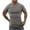Gray Mens T-Shirts Clearance, variant on EOYWHK Work Shirts for Men Ribbed Knit Shirt Compression Fit Button Down Quick Drying Pullover Workout T-Shirts Rollbacks