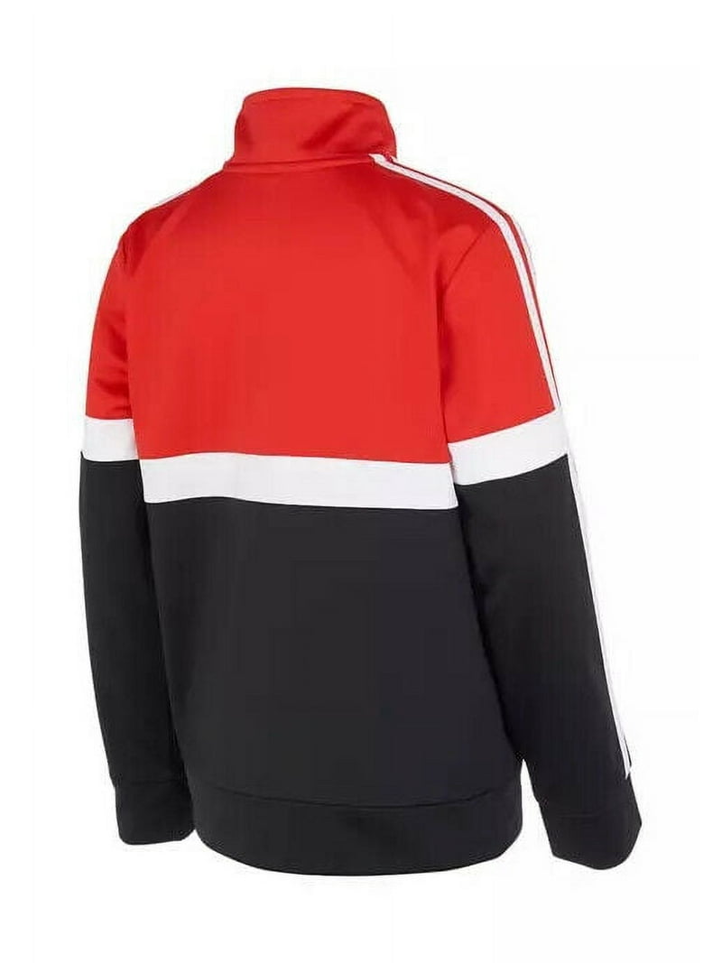 Adidas Boys Tricot Split Tricolor Track Jacket Size 7 AG6150 Red
