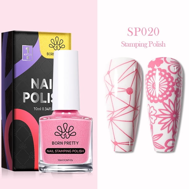 BORN PRETTY 10ml 25 colores Nail Stamping Nail Art Barniz con Peel Off Nail Latex Black White Colorful Stamp Polish Tan Jianjun unisex