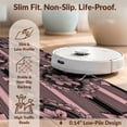 thumbnail image 6 of Design&I 3'x5' Washable Area Rug Low Profile & Durable Daily Traffic Ready Pink Delicate Vertical Stripe Tossed Botanical Repeat Ornamental for Home Office, Hallway, 6 of 7