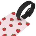 thumbnail image 3 of Honeii Strawberry Print Luggage Tags for Suitcases, Airplane Travel Essentials for Flying, International Travel Must Haves, and Luggage Accessories, 3 of 7