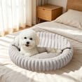 thumbnail image 5 of Round Plush Pet Bed for Dogs and Cats, Semi Enclosed Warm Sleeping Nest, Machine Washable Soft Cotton, 5 of 6