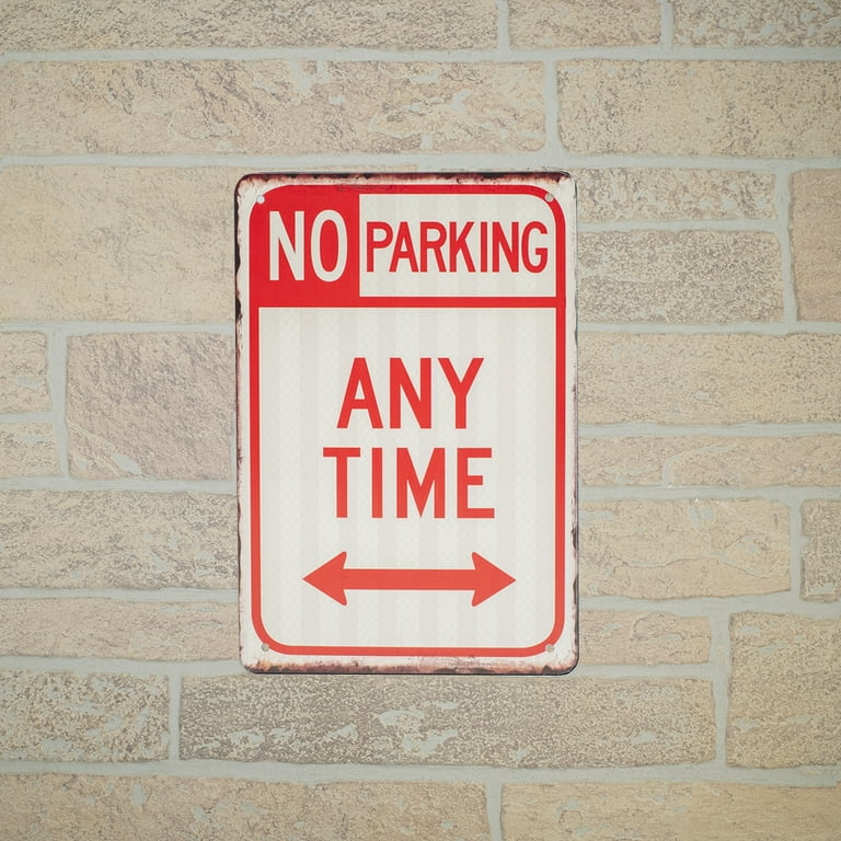 8x12 Metal Red White No Park Any Time Arrow Private Driveway Street Warning Sign 8x12 Metal Red White No Park Any Time Arrow Private Driveway Street Warning Sign