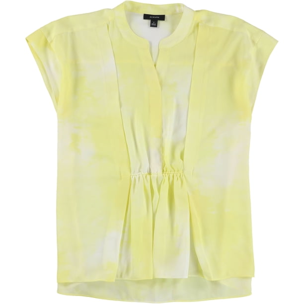 Alfani Womens Soft Serenity Pullover Blouse yellow 2XL