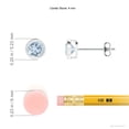 thumbnail image 2 of ANGARA Natural Bezel-Set Aquamarine Solitaire Stud Earrings in 925 Sterling Silver for Women (Size-4mm) | March Birthstone, Birthday, Anniversary, Jewelry Gift for Women | Natural Aquamarine Earrings, 2 of 9