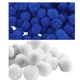 thumbnail image 1 of 200x Bolas de pompones azules + blancos Mini manualidades Pompones lindos Artesanías de bricolaje Decoraciones de bricolaje Baoblaze 100x Pompom Balls, 1 of 8