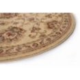 thumbnail image 5 of Sensation Traditional 8' Round Ivory and Gold Polypropylene Indoor Area Rug, 5 of 7