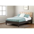 thumbnail image 2 of Home Square Modern Full Size Platform Bed with Low Profile Headboard in Black, 2 of 9