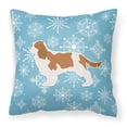 thumbnail image 2 of Caroline's Treasures BB3549PW1818 Winter Snowflake Cavalier King Charles Spaniel Fabric Decorative Pillow , 18H x18W,, 2 of 2