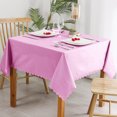 thumbnail image 2 of DWCN Plastic Tablecloth 100% Waterproof Oil Spill Proof Rectangle Table Cloth Protector Viny Plastic Cover for Dining BBQ Picnic Birthday Wedding Parties Table Heavy Duty, Pink, 54 x 80 Inch, 2 of 6