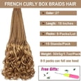thumbnail image 6 of Looped French Curl Crochet Braids Bouncy etched Goddess Braiding Hair Extensions, 6 of 12