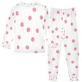 thumbnail image 2 of FORMRS Toddler Unisex Long Sleeve Top and Pants Pajama Set 2-Piece Sleepwear, Sizes 18M-8Y, Pink Polka Dots, 2 of 6