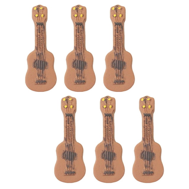 OULII Lot de 6 Mini Guitares Simulation Mini Guitares pour Décoration Maison Décoration de Bureau