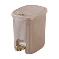 thumbnail image 2 of AuroraX Kitchen Trash Can with Step Pedal Lid 2.8 Gallon Small Gray Stylish Garbage Can Plastic Art Deco Rectangle Trash Bin for Kitchen Bathroom Bedroom Office, 2 of 6