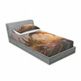thumbnail image 3 of Ambesonne Fantasy Fitted Sheet & Pillow Sham Set, Sunset Highway, Full, Multicolor, 3 of 3