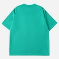thumbnail image 3 of ZCFZJW Baggy Shirts for Men Candy Color Print Summer Short Sleeve Casual Round Neck Pullover Tshirt Tops Loose Fit Oversized Basic Tee Shirt Mint Green L, 3 of 3