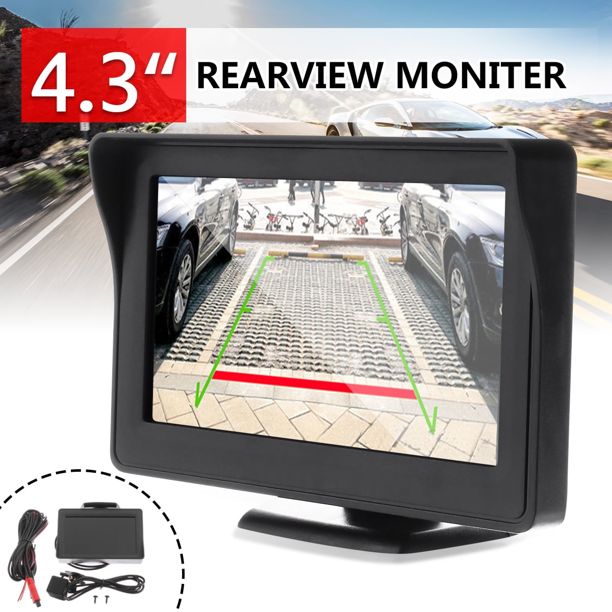 4.3 TFT Waterproof LCD Truck Auto Car Rear View Backup Monitor