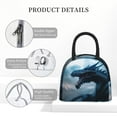 thumbnail image 4 of Rateoe Blue Thunder Storm Dragon Pattern Lunch Bag Women, Lunch Box, Lunch Bag, Small Leakproof Lunch Tote Large Capacity Reusable Insulated Cooler Lunch Container, 4 of 6