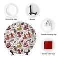 thumbnail image 4 of Wukai London Landmark1 Print Decorative Plate for Display,Bone China Decorative Plate, Ceramic Dinner Plate with Stand, Vertical Ceramic Plate-10in, 4 of 6
