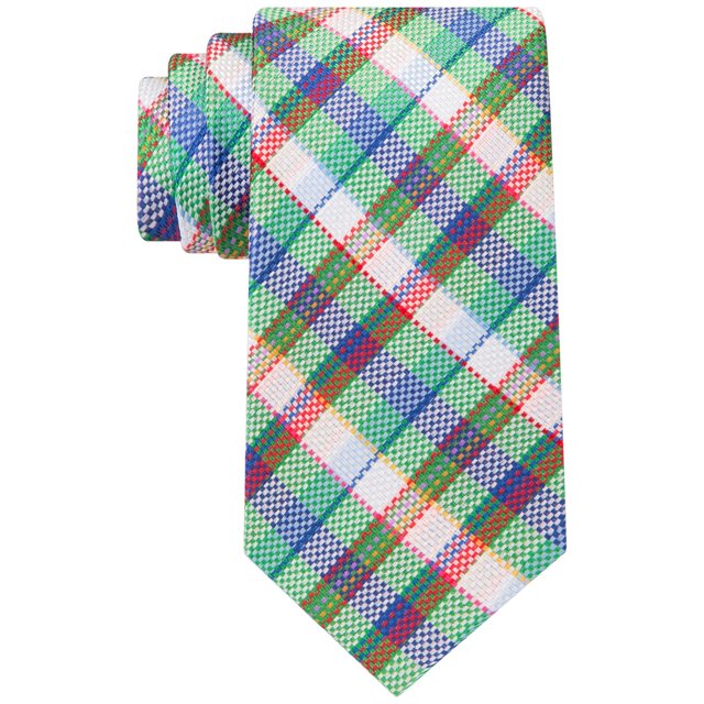 Tommy Hilfiger - Corbata texturizada para hombre, verde, talla única Tommy Hilfiger Corbata