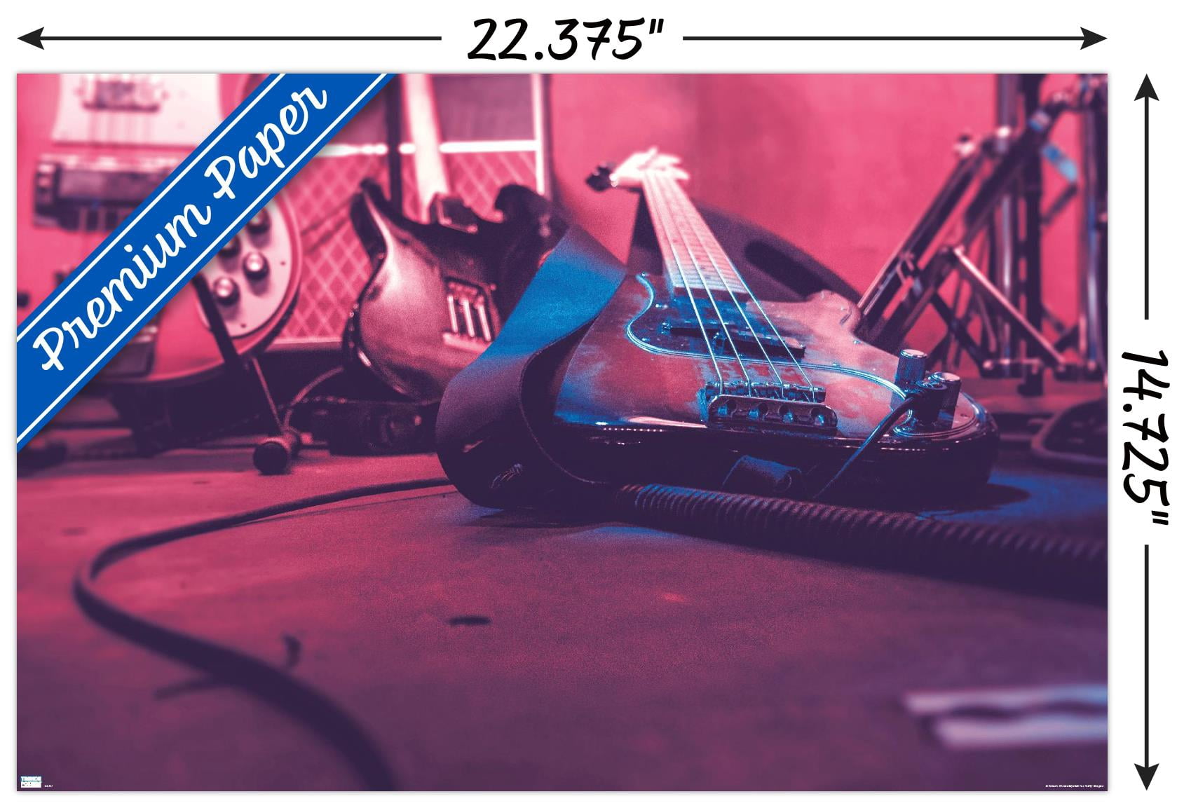 Guitar Close-Up Wall Poster, 14.725" x 22.375"
