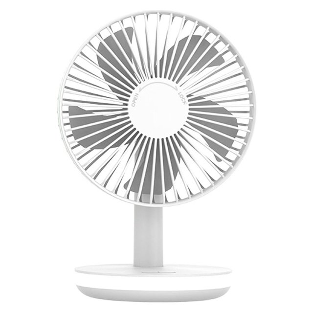 EasyLife Mini ventilador de mano con luz nocturna USB, ventilador de escritorio portátil ligero recargable