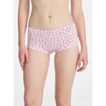thumbnail image 2 of No Boundaries Cotton and Pointelle Boyshort Panties, 3-Pack, Women's XS-XXXL, 2 of 7