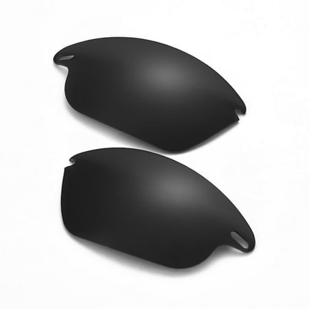

Walleva Black Mr. Shield Polarized Replacement Lenses for Oakley Fast Jacket Sunglasses