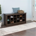 thumbnail image 3 of Bowery Hill 3 Tier Wood Shoe Storage Bench with 18 Shoe Cubbies in Brown, 3 of 4