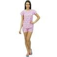 thumbnail image 7 of Bimba Women's Cotton Nightwear Button-Down Top With Shorts Cute Night Suit Set, 7 of 7