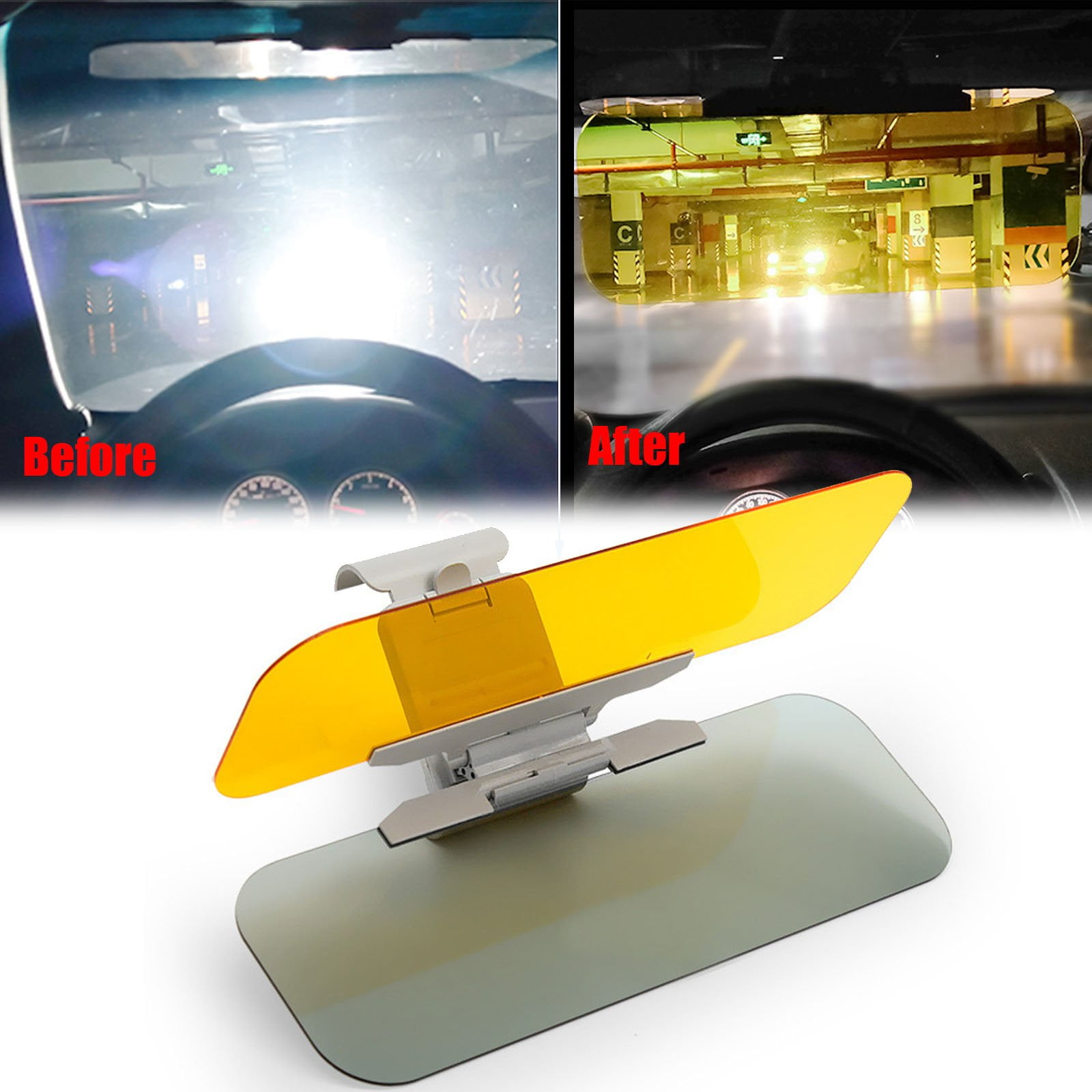 Xotic Tech Car Sun Visor Extender, HD Visor 2 in 1 Day Night Anti Glare