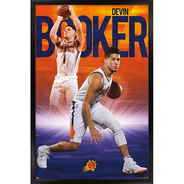 NBA Phoenix Suns - Devin Booker 18 Wall Poster, 22.375" x 34" Framed