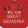 thumbnail image 4 of Inktastic Loved by My Great Grandma Cute Ladybug Boys or Girls Baby Bib, 4 of 4