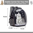 thumbnail image 2 of Henkelion - Mochila para gatos, bolsa de transporte de burbujas, bolsa de transporte para perros pequeños y medianos, para perros pequeños, medianos, gatos, para mascotas, mochila de senderismo, mochi, 2 of 5