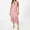 Pink, variant on Women's Summer U Neck Backless Fit And Flare Midi Dress With Tie Design Wedding Guest Dresses Semi Formal Long Formal Dresses Sleeves Wedding Evening Gowns Evening Long Women Dresses Satin under 70