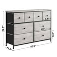 thumbnail image 5 of REAHOME 8 Drawer Steel Frame Bedroom Storage Organizer Dresser, Dark Taupe, 5 of 7