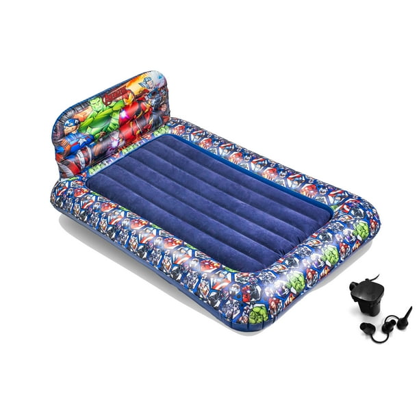 Living iQ Kids Blow Up Air Bed Mattress with Headboard and Pump