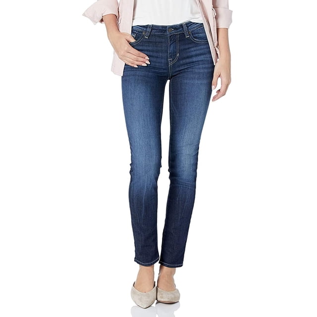 Buffalo David Bitton Carrie Jeans Ajustados de Tiro Medio para Mujer, Azul Imprudente, 31, Azul temerario, 31