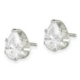 thumbnail image 4 of Auriga Fine Jewelry 925 Sterling Silver 9x6mm Pear Snap Set CZ Stud Earrings for Women (L-9mm, W- 6mm), 4 of 5