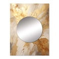 thumbnail image 2 of Designart "Marble Lightning In Beige And Gold" Abstract Shapes Mirror Wall Decor - Modern Beige Abstract Mirror Wall Art For Bathroom - 32" x 24" Inch, 2 of 5