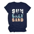 thumbnail image 2 of Teissuly Summer Beach Printed T-shirt With Round Neck And Short Sleeved Top, 2 of 3