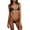 Black, variant on Aeguzox Swimsuit for Women Solid Tone Split Rhinestone Detail Bikini Swimwear,Sizes S-L