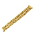 thumbnail image 2 of Fashion Alloy Braided Mesh Chain Wide Bracelet, Yellow Gold-Tone, 2 of 3