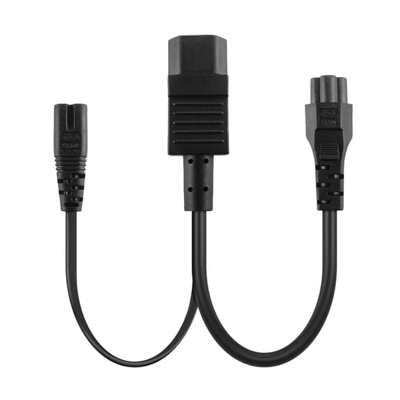 IEC320 C14 to IEC320 C7   Y Power Cable Splitter Cable Adapter Cable for PC Monitor And