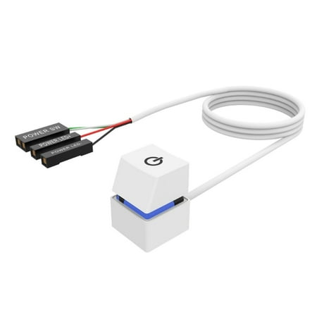 

TINYSOME 4m Portable Colorful LED Light Computer Desktop Switch PC Motherboard External Start Power On/Off Button Extension Cable